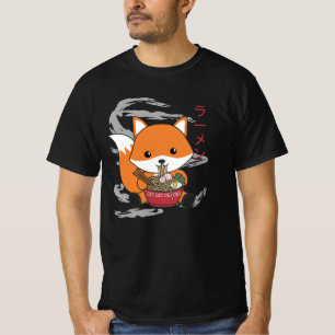 Camiseta Acionado Por Ramen Sweet Fox Come Ramen