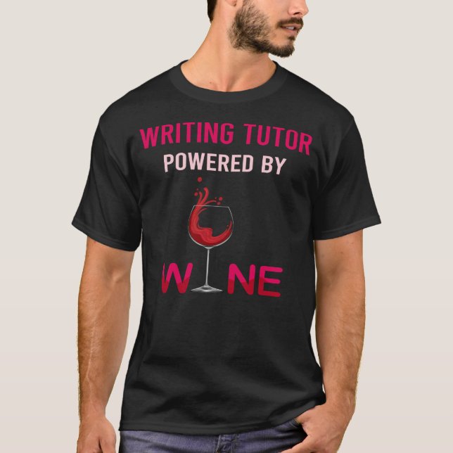 Camiseta Acionado Por Tutor De Escrevendo De Vinho (Frente)