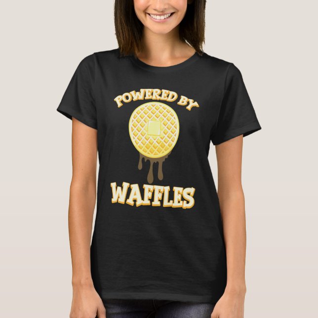 Camiseta Acionado Por Waffles Maple Syrup Baking Waffle (Frente)