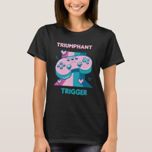 Camiseta Acionador Triumphant Retro Funny Gamer Design Pres