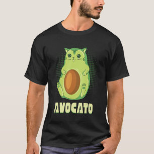 Camiseta Acocato Avocado Cat Fruta saudável Avocado
