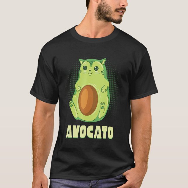 Camiseta Acocato Avocado Cat Healthy Fruit Avocado (Frente)