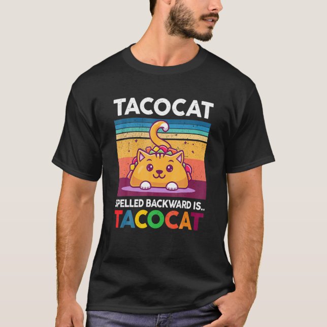 Camiseta Acoco Ortografado Para Trás É Gato De Aco Gato Gat (Frente)