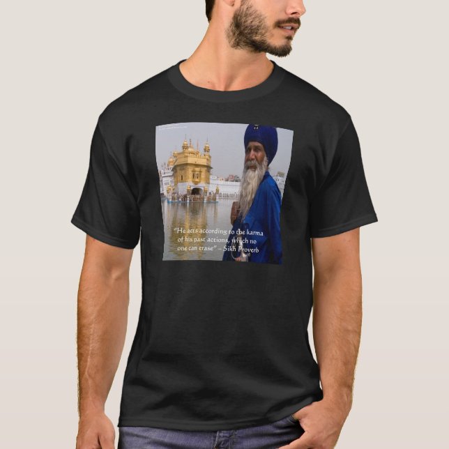 Camiseta Ações Sikh/Karma Proverb (Frente)