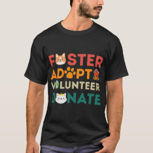 Camiseta ACOLHER ADOTAR SER VOLUNTÁRIO DOAR Abrigo de Resga