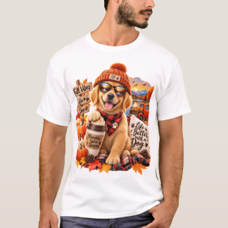 Camiseta Aconchegante Retriever Dourado Tempero de Abóbora