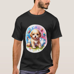 Camiseta Aconchegue O Momento Fofa Bebe Fralda Cachorrinho 