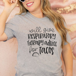Camiseta Aconselhamento respiratório engraçado para os Taco