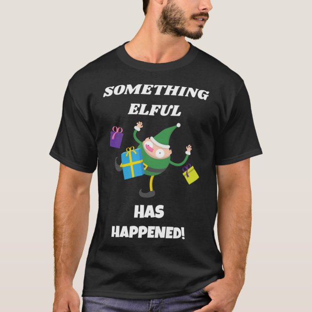 Camiseta Aconteceu Alguma Coisa Útil! Elf G de Natal Bonito (Frente)