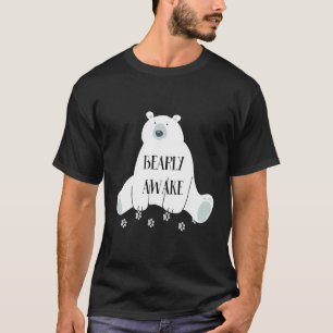 Camiseta Acorda Bonita Engraçada Urso Sonolento Dormindo No