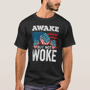 Camiseta Acorda, Mas Não Acordou A Bandeira Americana Contr