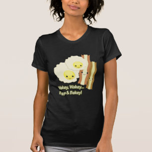Camiseta acorda, ovos e assados