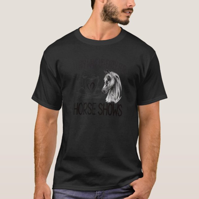 Camiseta Acordar Antecipado Para Cavalos Mostra Salto Do Sh (Frente)