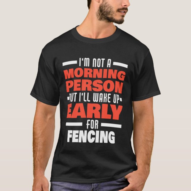 Camiseta Acordar Antecipado Para O Fencer De Esgrima (Frente)