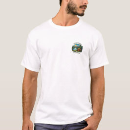 Camiseta Acordar até a Natureza: Relaxando o Acampamento.