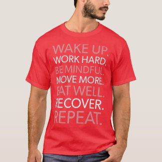 Camiseta Acordar, Duro De Trabalho, Repetir, Gym, Sucesso, 