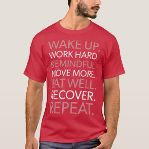 Camiseta Acordar, Duro De Trabalho, Repetir, Gym, Sucesso,