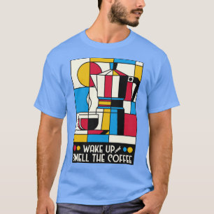 Camiseta Acordar e cheiro de café Mondrian por Tobe Fons