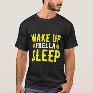 Camiseta Acordar Paella Dormindo Engraçado Paella cita Pael