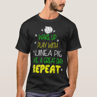 Camiseta Acordar Para Cima Com Porco Guiné Tem Uma Corda De