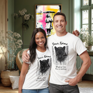 Camiseta Acordar para cima - Isto não é real   Cyberpunk Pa