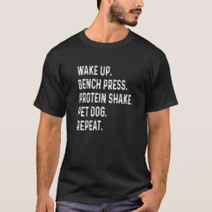 Camiseta Acordar Para Cima Pressionar Proteína Sacudir Pet 