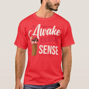 Camiseta Acordar seus sentidos com uma taça de café
