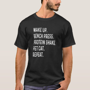 Camiseta Acordar Supino Agitar Proteína Gato de Estimação P