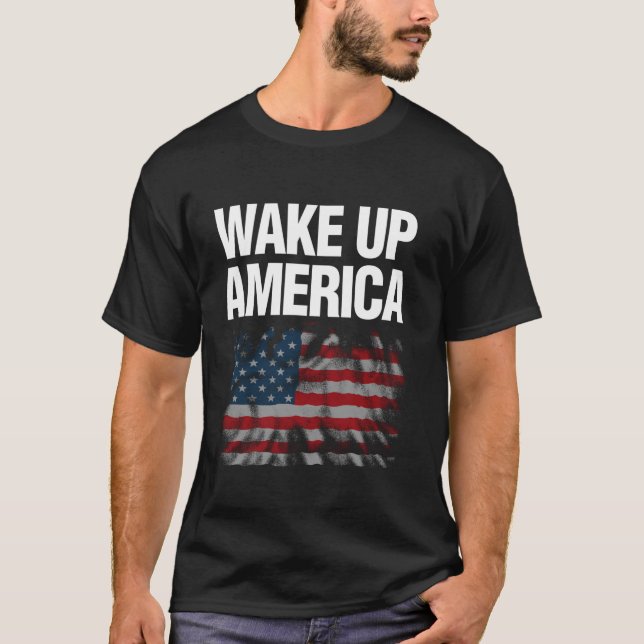 Camiseta Acordar Up America Flag (Frente)