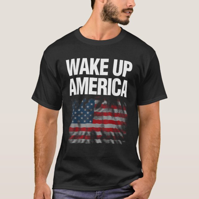 Camiseta Acordar Up America Flag (Frente)