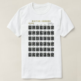 Camiseta Acorde de Guitarra Aberto Frente e Verso