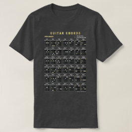 Camiseta Acorde de Guitarra Aberto Frente e Verso