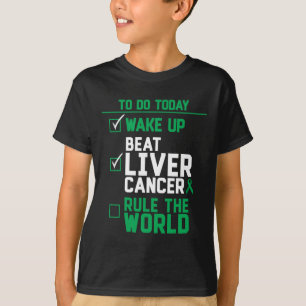 Camiseta Acorde Derrote Câncer de Fígado Domine o Mundo
