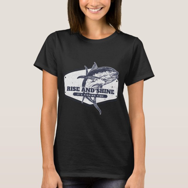 Camiseta Acorde e Brilhe É Hora de Pescar (Frente)