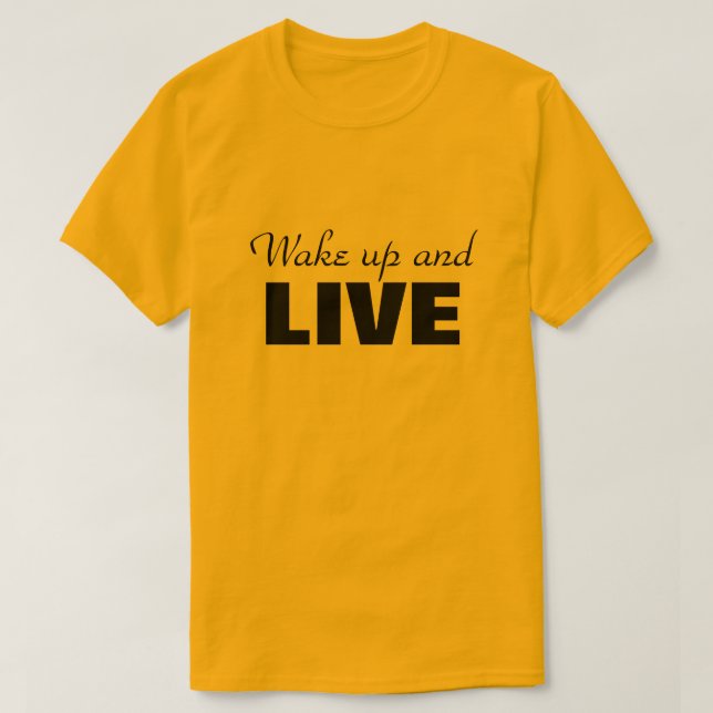 Camiseta Acorde e viva (Frente do Design)