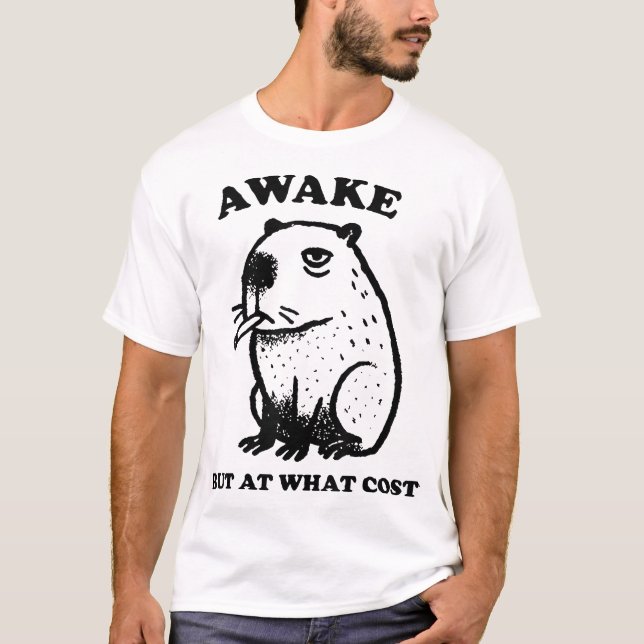 Camiseta Acorde, Mas A Que Custo Fumar Capybara (Frente)