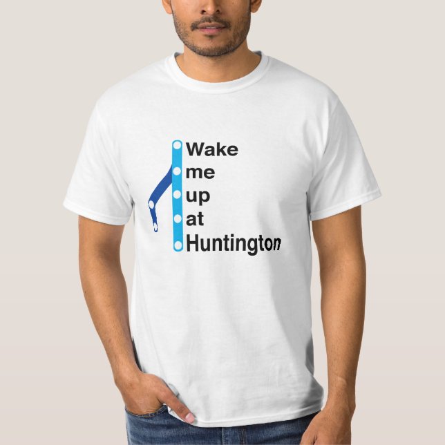 Camiseta Acorde-me acima na estação de Huntington (Frente)