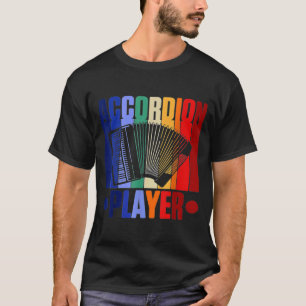 Camiseta Acordeonista de Arte do Jogador Acordeão