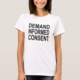 Camiseta Acordo informado da procura - o T das mulheres