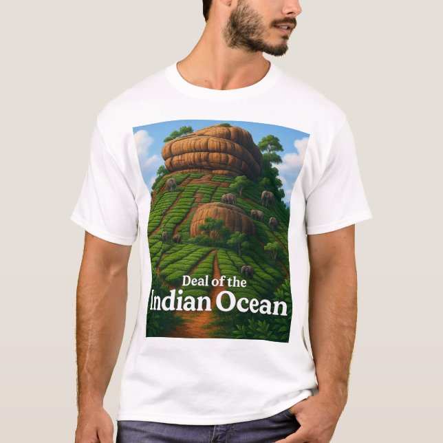 Camiseta Acordo sobre o Oceano Índico - Elefantes nas Colin (Frente)