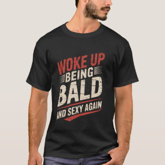 Camiseta Acordou Careca Engraçado Careca Homem Careca C
