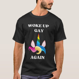 Camiseta Acordou Gay de novo Unicórn