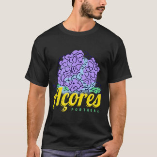 Camiseta Açores Hydrangea Flower Island Portugal Vintage So
