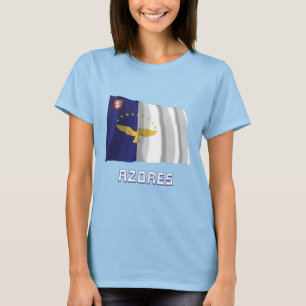 Camiseta Açores que acenam a bandeira com nome