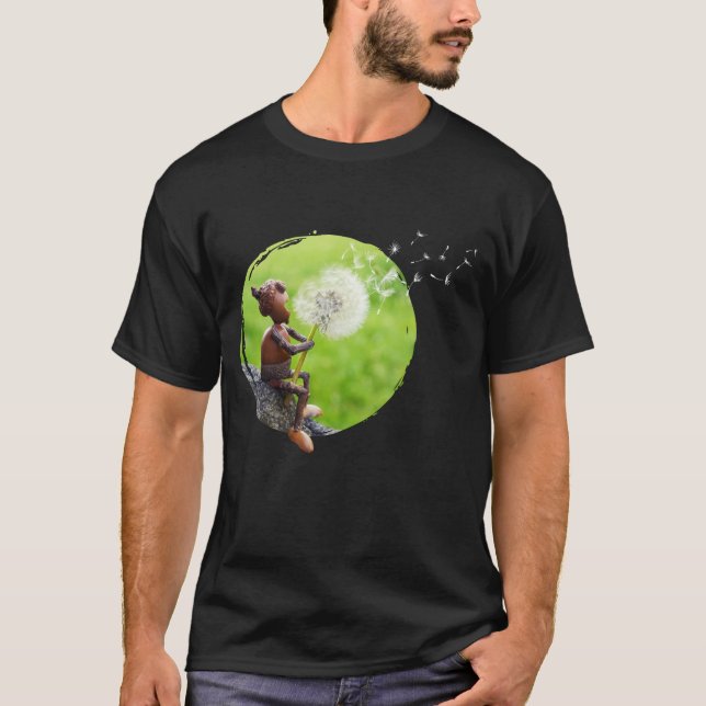 Camiseta Acorn elf sopra para o dandelion fluff (Frente)