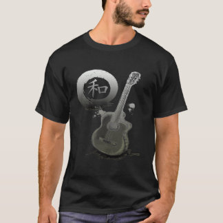 Camiseta Acoustic Guitar & Japanese Zen Circle