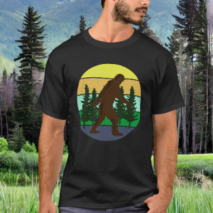 Camiseta Acreditador Sasquatch Vintage Sunset Bigfoot