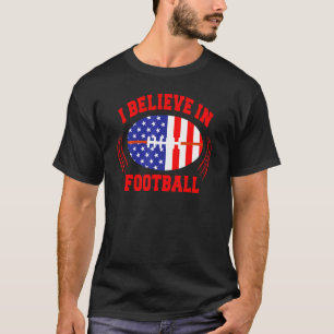 Camiseta Acreditam Em Futebol Americano Mulheres Meninos