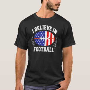 Camiseta Acreditam Em Futebol Americano Mulheres Meninos