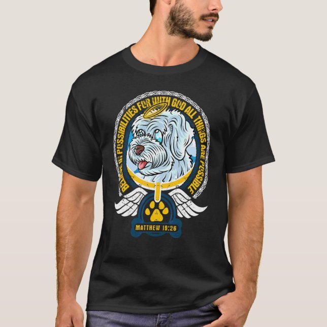 Camiseta Acreditam nas Possibilidades de Bíblia de Deus cri (Frente)